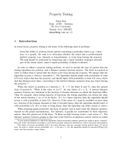 Property Testing Dana Ron Dept. of EE