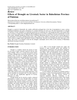 Review Effects of Drought on Livestock Sector in Balochistan