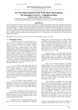 ARPN Journal of Science and Technology::Sin Vitro Plant