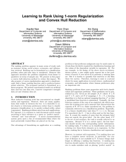 Learning to Rank Using 1-norm Regularization and Convex Hull