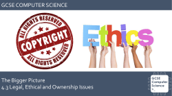 4.3 Legal, Ethical and Ownership Issues