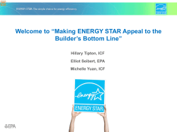 Making ENERGY STAR Appeal to the Builder`s Bottom Line