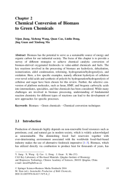 Chemical Conversion of Biomass to Green Chemicals