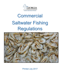 commercial licenses - Georgia DNR Coastal Resources Division