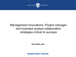 Project requirements - St. Louis PMI Chapter