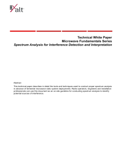 Technical White Paper Microwave Fundamentals Series Spectrum