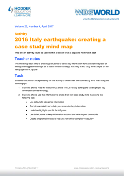Activity: 2016 Italy earthquake