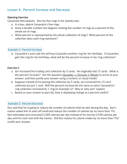 Finding a Percent Increase or Decrease