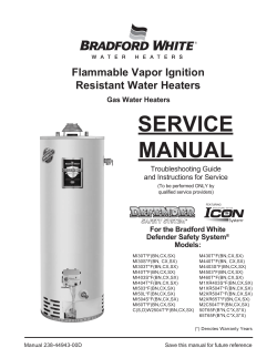 service manual - Bradford White