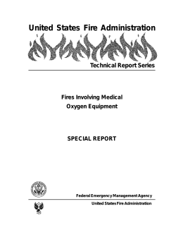 TR-107, Fires Involving Medical Oxygen Equipment