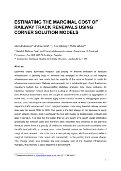 estimating the marginal cost of railway track renewals
