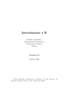 Introduzione a R