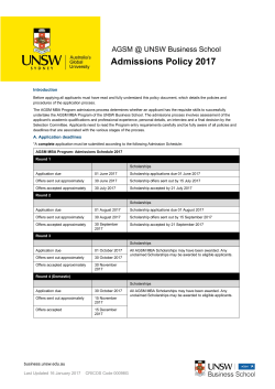 AGSM MBA - UNSW Business School