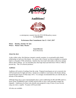 Auditions! - Manoa Valley Theatre