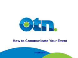 How to Communicate Your Event