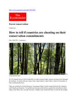 Forest conservation - 2017 International Climate Change Seminar