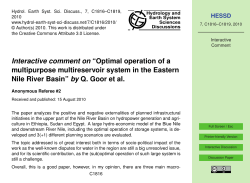 Interactive comment on “Optimal operation of a multipurpose