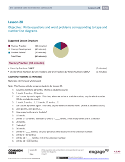 Grade 5 Mathematics Module 4, Topic G, Lesson 28