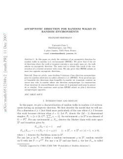 ASYMPTOTIC DIRECTION FOR RANDOM WALKS IN RANDOM