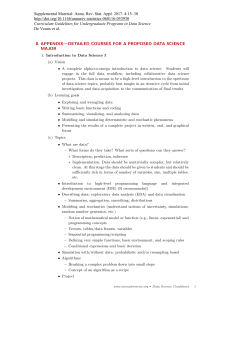 8. APPENDIX&mdash;DETAILED COURSES FOR A PROPOSED DATA