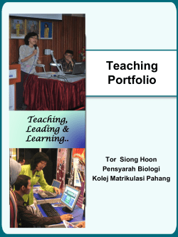 Teaching portfolio_Tor 2017