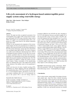 Life-cycle assessment of a hydrogen