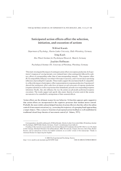 Anticipated action effects affect the selection