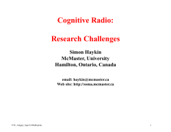 Cognitive Radio: Research Challenges