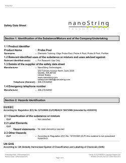 EU/EEC UN GHS Safety Data Sheet Section 1: Identification of the