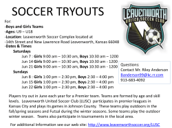Boys - Leavenworth Soccer Association