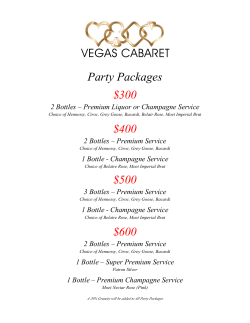 Party Packages $300 $400 $500 $600