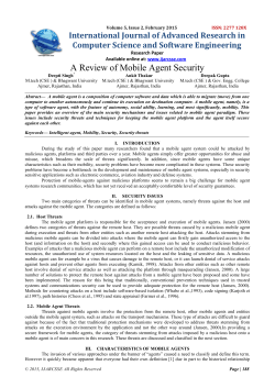 A Review of Mobile Agent Security