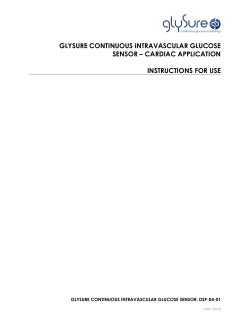 glysure continuous intravascular glucose sensor &ndash; cardiac