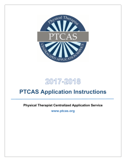 PTCAS Application Instructions