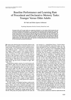 Baseline Performance and Learning Rate of Procedural and