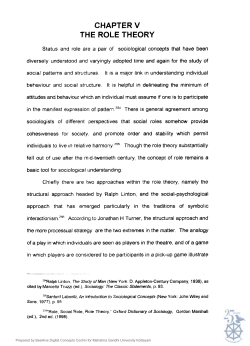 chapter v the role theory