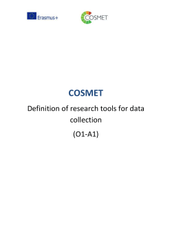 1511 Definition of Research Tools for Data Collection O1