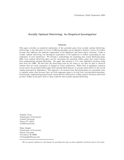Socially Optimal Districting: An Empirical Investigation