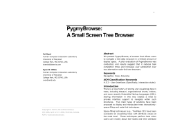 PygmyBrowse: A Small Screen Tree Browser