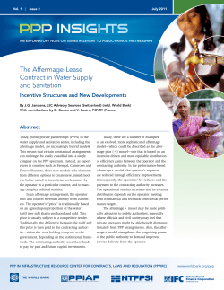 The Affermage-Lease Contract in Water Supply and