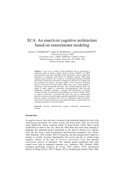 ECA: An enactivist cognitive architecture based