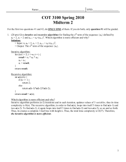 COT 3100 Spring 2010 Midterm 2