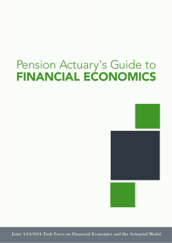 Pension Actuary`s Guide to FINANCIAL ECONOMICS