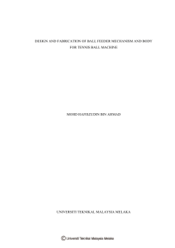 design and fabrication of ball feeder mechanism and body for tennis