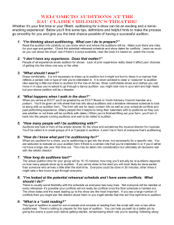 auditions at the - Eau Claire Children`s Theatre