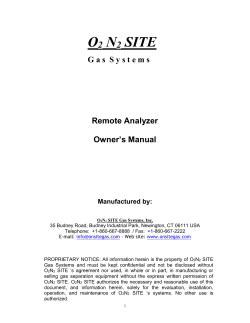 O2 N2 SITE - On Site Gas Systems