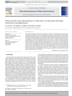 Proton transfer mass spectrometry at 11hPa with