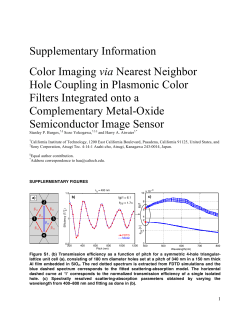 Color Imaging via Nearest Neighbor Hole Coupling in Plasmonic