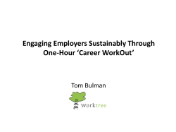 Engaging Employers Sustainably Through One