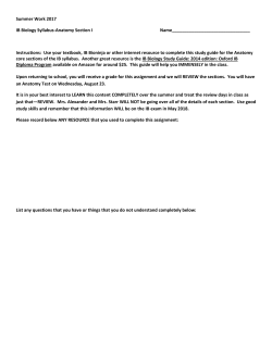 IB Biology Syllabus- Nerves, Hormones, and
